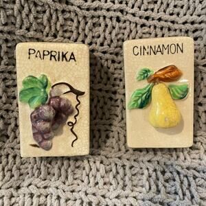 2 Vintage 1960's Spice Shakers Paprika & Cinnamon
